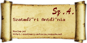 Szatmári Antónia névjegykártya